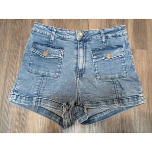 Guess Denim High Waist Shorts Front Pockets Light Wash Women's‎ Size 28